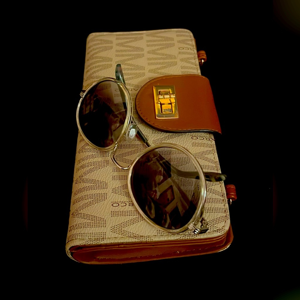 ISAAC Mizrahi Sunglasses & MARCO Crossbody Wallet (Combo Deal)
